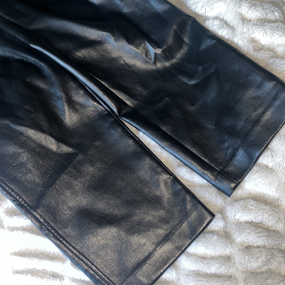 💫SALE Aritzia Babaton Vegan Leather Tie-Front Belted Pants - Picture 10 of 11